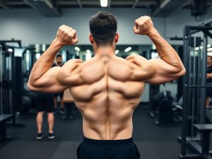 FitnessWorld 35 Persoană antrenându-se pentru un spate puternic.