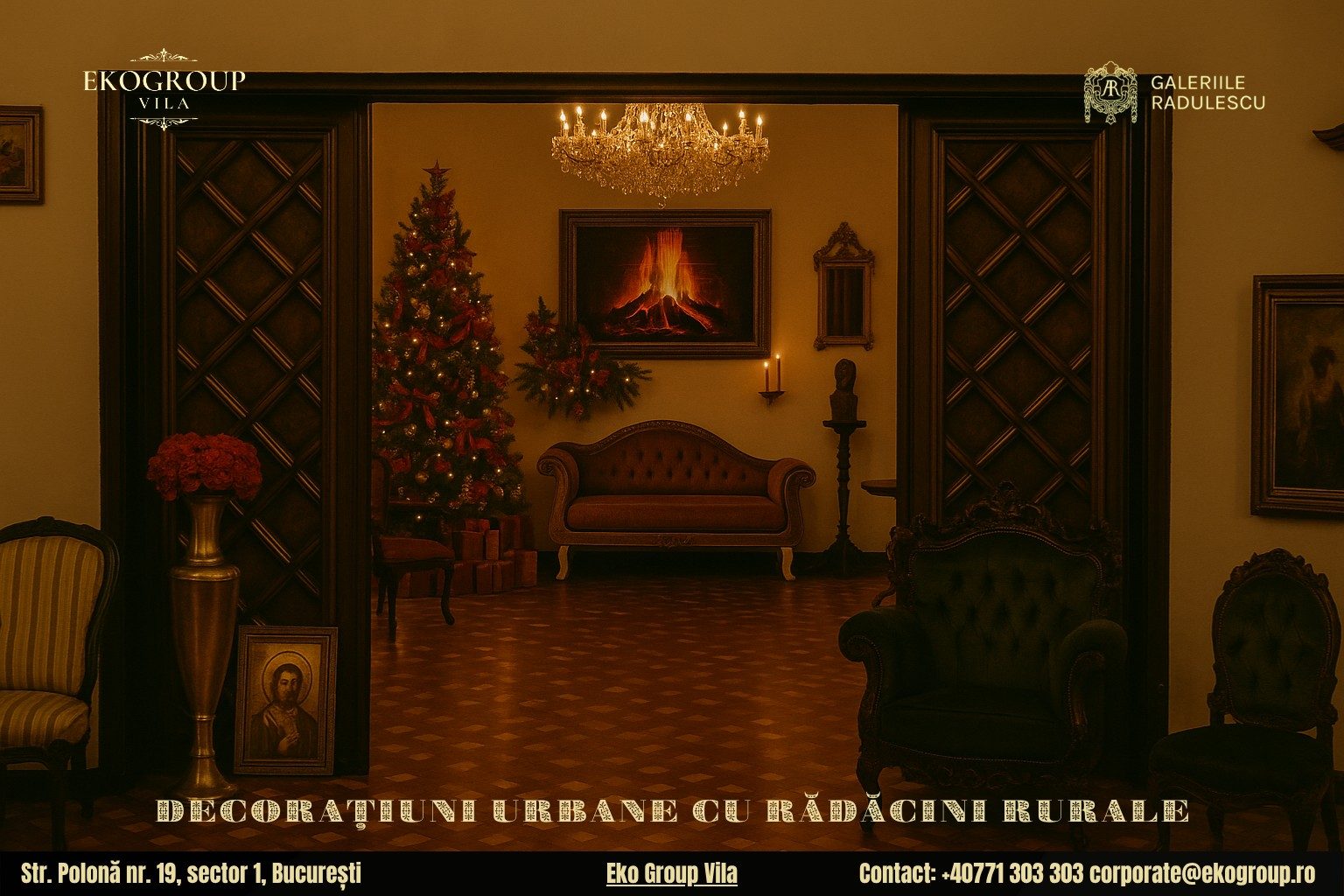 Decoratiuni de Craciun inspirate din Crăciunul anilor ’30 – o experiență culturală unică la Eko Group Vila